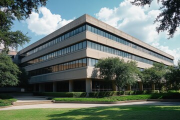 Fototapeta premium Modern office building on a sunny day