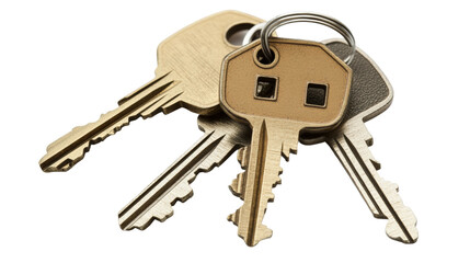 Unlocking potential keys on still life simple isolated on transparent background