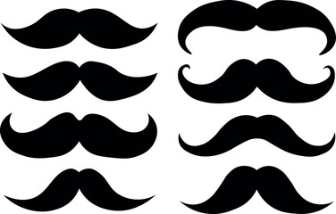 Set mustache icon 