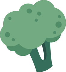 Broccoli floret with detailed texture and vibrant green color, isolated on a white background, offering a healthy and visually appealing representation of this nutritious vegetable