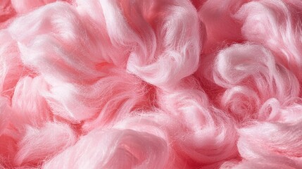 Fototapeta premium Fluffy pink cotton candy texture with soft swirls and shadows