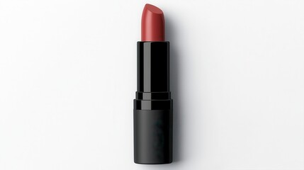 Obraz premium A stylish lipstick with a bold red hue, presented elegantly against a minimalist background.