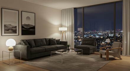 Fototapeta premium Modern Living Room Interior Design