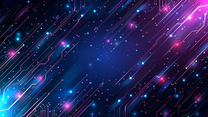 Obraz premium modern technology circuit board texture background design, large data processing, futuristic blue circuit board background, abstract blue and pink neon color minimal vector motherboard, night energy 