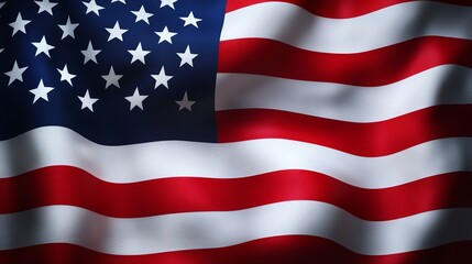 Naklejka premium Close-up of an American flag background, hyper-realistic