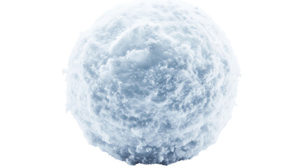 Fototapeta premium Perfect snowball rotating on transparent background ready for winter games