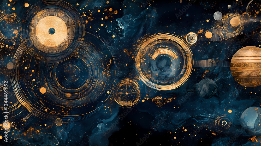 Canvas Prints cosmic abstract celestial planets