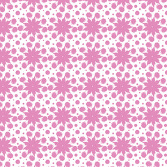 seamless pattern with pink flowers