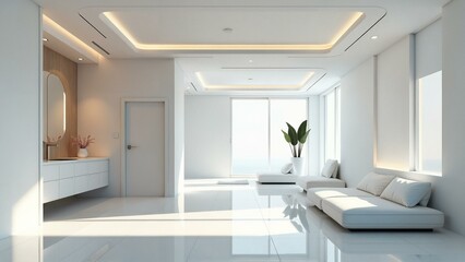 Minimalist, flat design building blocks with technical blueprints and subtle shadows.