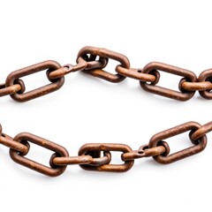 Fototapeta premium A chain of rusty metal links