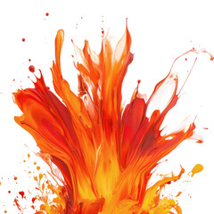 Splash of Paint Isolated on Transparent Background