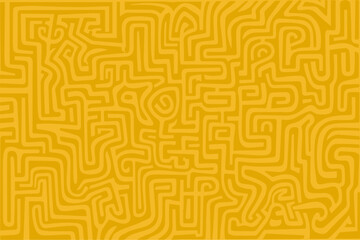 Abstract maze pattern in vibrant yellow tones creating a playful visual experience