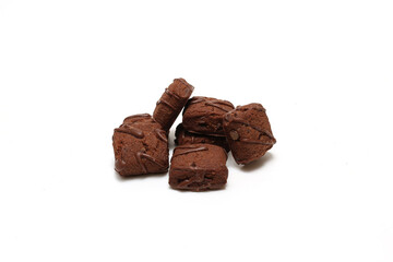 白背景のチョコブラウニー