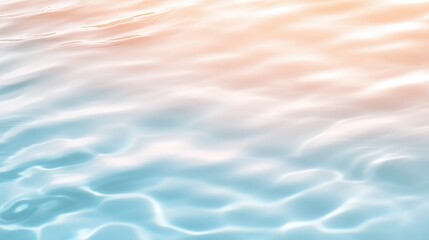 Obraz premium Water Ripple Texture: Abstract shot of shimmering turquoise water with gentle ripples, illuminated by a soft, ethereal light. The delicate movement creates a serene and tranquil atmosphere. 