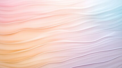 Obraz premium Pastel Wave Texture: A soft, dreamy abstract background featuring delicate pastel waves in shades of pink, orange, and blue, creating a calming and ethereal atmosphere. 