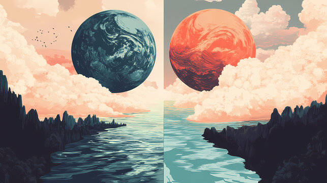 Illustration of a parallel universe. parallel universe. illustration. Parallel Universe & Alternate History. Illustration