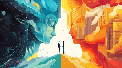 Parallel universes, conceptual illustration. Parallel Universe & Alternate History. Illustration