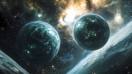 Parallel universes, conceptual illustration. Parallel Universe & Alternate History. Illustration