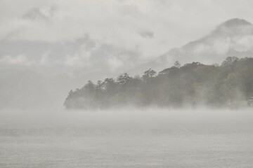 misty morning in the mountains