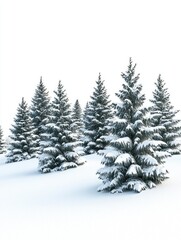 Obraz premium Winter Forest Snowy Trees