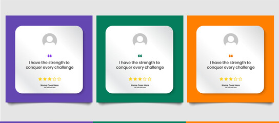 Creative Testimonial, What our Clients Say, Quote , Review, Feedback, Infographic Template, Label, Editable Vector Illustration