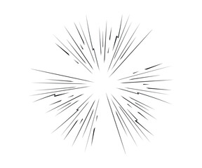Abstract radial lines for comic effect. Speed shot illustration. Vector design for manga and anime comics.