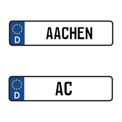 Aachen Car License Plate - Vehicle registration plates of Germany