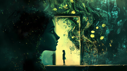 June is beginning of the story. Narrative Sequences. Illustration