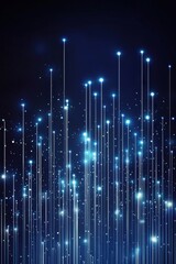 Abstract blue background with glowing lines and a digital effect