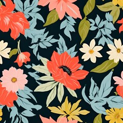 Obraz premium seamless floral background