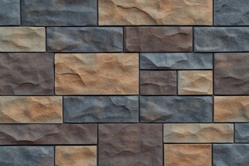 Detailed texture of a modern brick wall with natural color palette