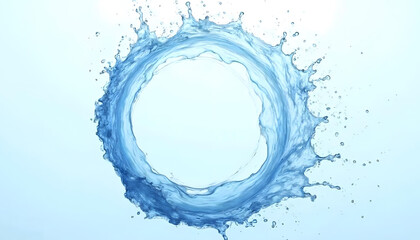 Fototapeta premium circular splash water fresh