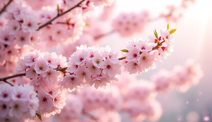 pink cherry blossom in spring 