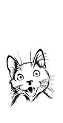 Cat line art vector