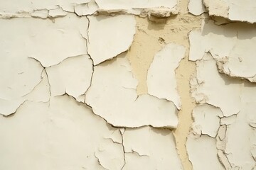 Fototapeta premium Distressed Wall Texture with Peeling Paint Layers and Crack Patterns