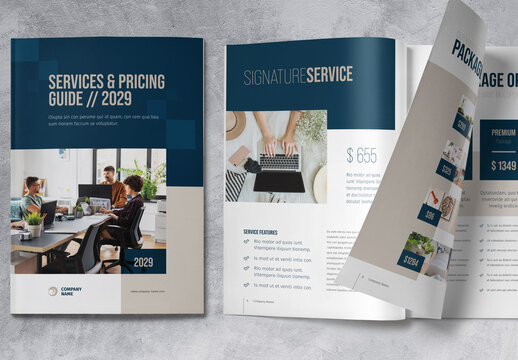 Services and Pricing Guide Template Brochure