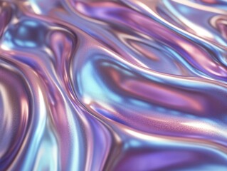 Fototapeta premium Abstract fluid texture with iridescent colors in a wavy pattern.
