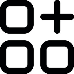 Fototapeta premium layout grid add icon. grid menu icon sign. Thin, line, outline icons