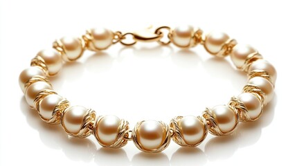 Obraz premium Pearl Bracelet with Gold Clasps