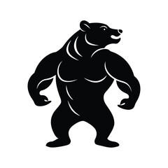  Gorilla silhouette vector illustration logo.