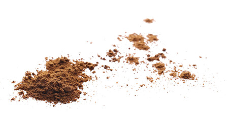 Clove powder pile isolated on white background