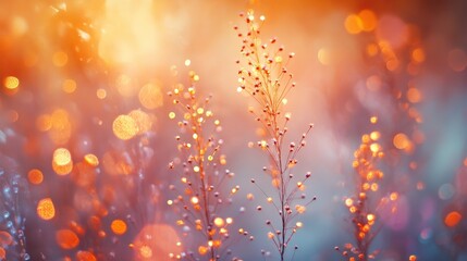 Fototapeta premium Golden Grass Illuminates Autumnal Landscape