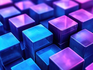 Obraz premium Close-up of Crystal Clear Blocks