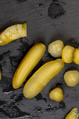 small, crispy green cucumbers salted with spices