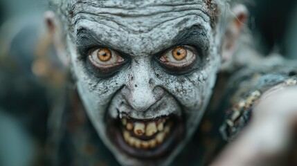 Zombie Closeup, Halloween Horror, Festival, Crowd Blur