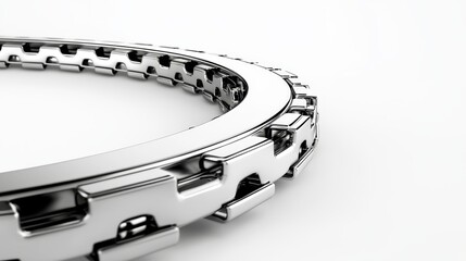 Industrial-themed image of empty conveyor belts intersecting at various angles, against a stark white backdrop for a sleek modern vibe