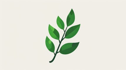 Fototapeta premium Embrace nature with this ecoinspired logo design featuring vibrant leaves and a square layout for modern branding.
