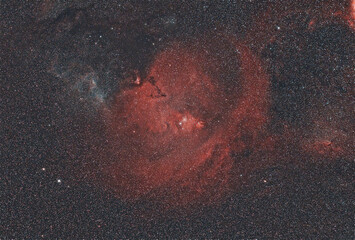 The Cone Nebula, and the Christmas Tree Cluster (NGC 2264) an  emission nebula  in the constellation Monoceros. 
Star maps and astronomical objects of the starry sky