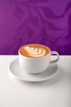 Latte Coffee Gourmet Cup on artistic background