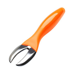Orange Handled Knife Isolated on Transparent Background